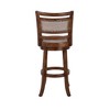 New Classic Furniture, Aberdeen Wood Swivel Bar Stool with Fabric Seat in Dark Brown, Brown - image 3 of 4