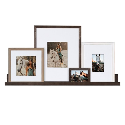 Kate and Laurel Bordeaux Gallery Frame Wall Set of 6, Charcoal Gray