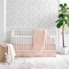 Mills Waffle Pink Crib Fitted Sheet - Levtex Baby - 2 of 2