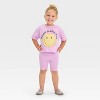 Grayson Mini Toddler Girls' Knit Shorts - Purple - image 3 of 4