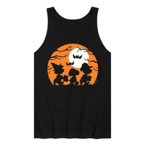 Men's - Peanuts - Trick Or Treat Silhouettes Graphic Tank Top - 1 of 3