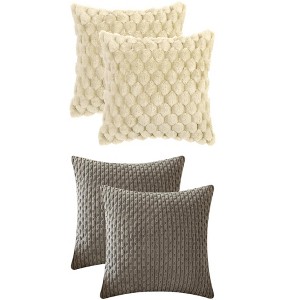 REGALWOVEN 4 Pcs Soft Cozy Throw Pillow Covers for Home Decor 16" x 16" - 1 of 4