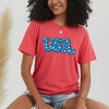 Simply Sage Market Women's USA Bold Stars Short Sleeve Graphic Tee - 2 of 4