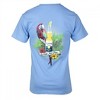 Mens Corona Extra Parrot La Vida Mas Fina Blue Front and Back T-Shirt - 3 of 4