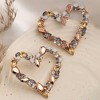 SOHI Women's Gold Heart Stud Earrings - 2 of 3