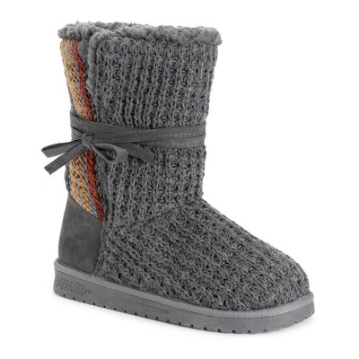 Essentials By Muk Luks Women's Clementine Boots - Grey Plaid, 6 : Target