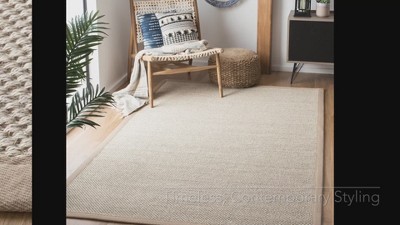 6' Round Marble Beige Hand-Knotted Sisal Area Rug