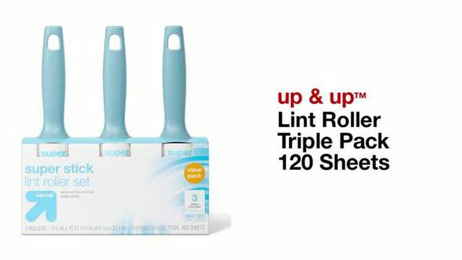 Lint Roller Triple Pack 120 Sheets - up &#38; up&#8482;, 2 of 5, play video
