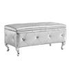 NicBex Storage Bench Upholstered Storage Ottoman Bench with Crystal Buttons for Living Room, Entryway - 2 of 3