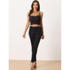 Allegra K Women's Push-Up Sleeveless Jeans Corset Crop Bustier Cami - 3 of 4