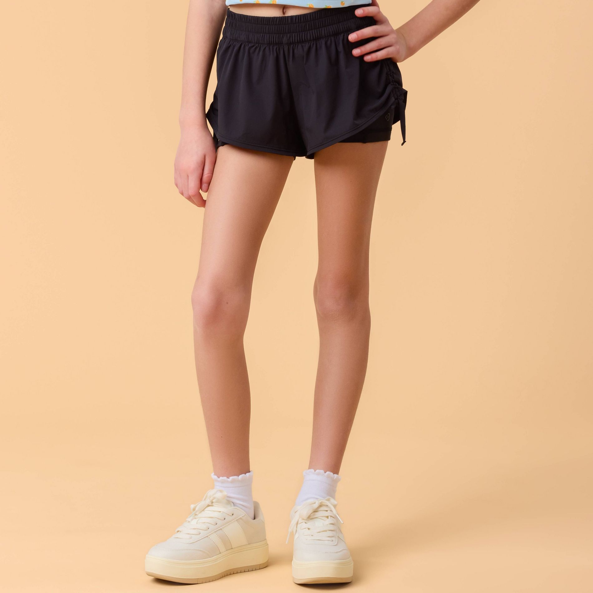 Blogilates Girls' Mommy & Me Tiny Bows Shorts