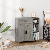 Dcolora Bathroom Cabinet, Floor Storage Cabinet with Doors and Shelves, Coffee Bar Cabinets with Drawer - 4 of 4