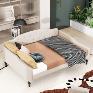 Whisen Multifunctional Full Size Daybed & Bed Frame, Sturdy Plywood, Easy Assembly for Bedroom & Living Room - 1 of 4