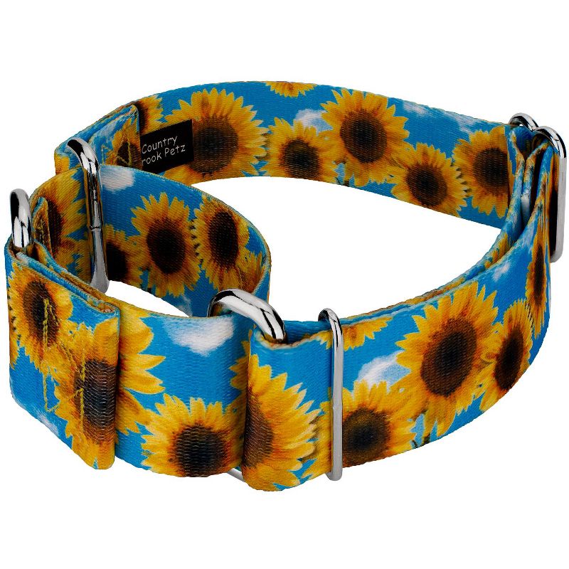 Country Brook Petz 1 1/2 Inch Sunflowers Martingale Dog Collar, 5 of 9