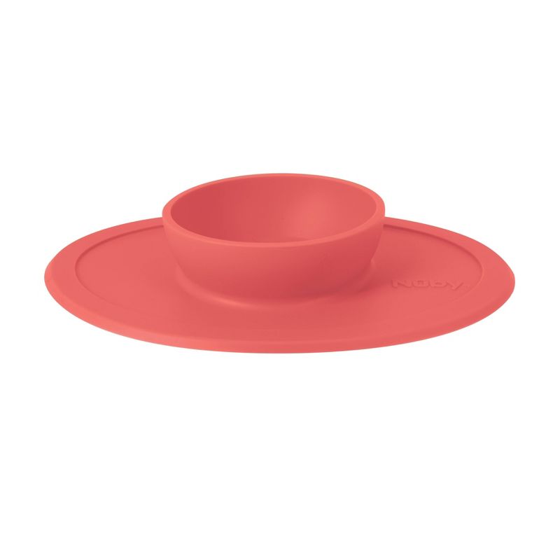 Nuby Silicone Suction Bowl - Coral, 1 of 4