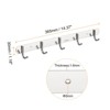 Unique Bargains 304 Stainless Steel Polished Wall Mounted Durable Coat Hooks 2 Pcs - 2 of 3