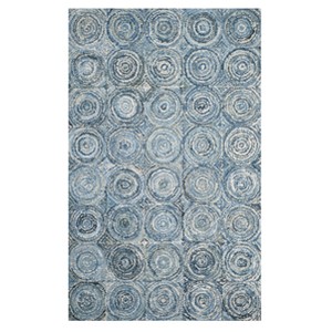 Blue Swirl Tufted Accent Rug 4