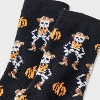 Women's Western Skeleton Halloween Cozy Crew Socks - Hyde and EEK! Boutique™ Black/White/Orange 4 - 10 - 3 of 3