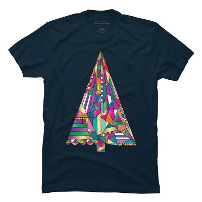 Men's Design By Humans Christmas tree abstract By xgdesign T-Shirt