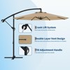 10ft Offset Patio Umbrella, Cantilever Umbrella with Easy Lift & Tilt Adjustment, 8 Ribs Sun umbrella UV Protection for Backyard, Pool, Garden - 3 of 4