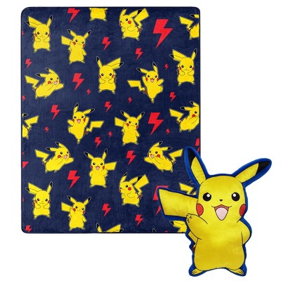 The Northwest Group, LLC Pokemon Lightening Zap Silk Touch Throw Blanket & Plush Pillow