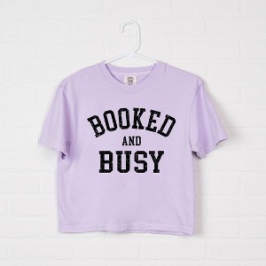 Simply Sage Market Women's Booked and Busy Short Sleeve Relaxed Fit Cropped Tee - 1 of 4