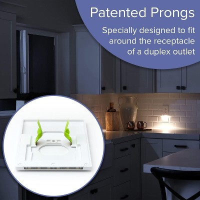White LED Wall Plate Night Light with Switch