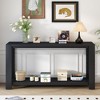 MOEPISY Distinctive Features of a Minimalist Console Table with Bottom Shelf and Four Legs Black - 2 of 4