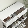 FURNIinspire Shoe Racks Living Room Shoe Organizer Multifunctional Shoe Cabinet Freestanding Shoe Shelf for Entryway, White, 9.4"*31.5"*40" - 4 of 4