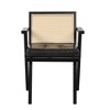 GustoWave Accent Chair Mid-Century Modern Armchair with Rattan Backrest Padded Seat Upholstered Reading Chairs - 3 of 4