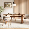 Tribesigns 63"Long Dining Table for 6, Modern Rectangular Kitchen Table with Heavy Duty Pedestal, for Family Gatherings, Dining Room,Brown - 4 of 4