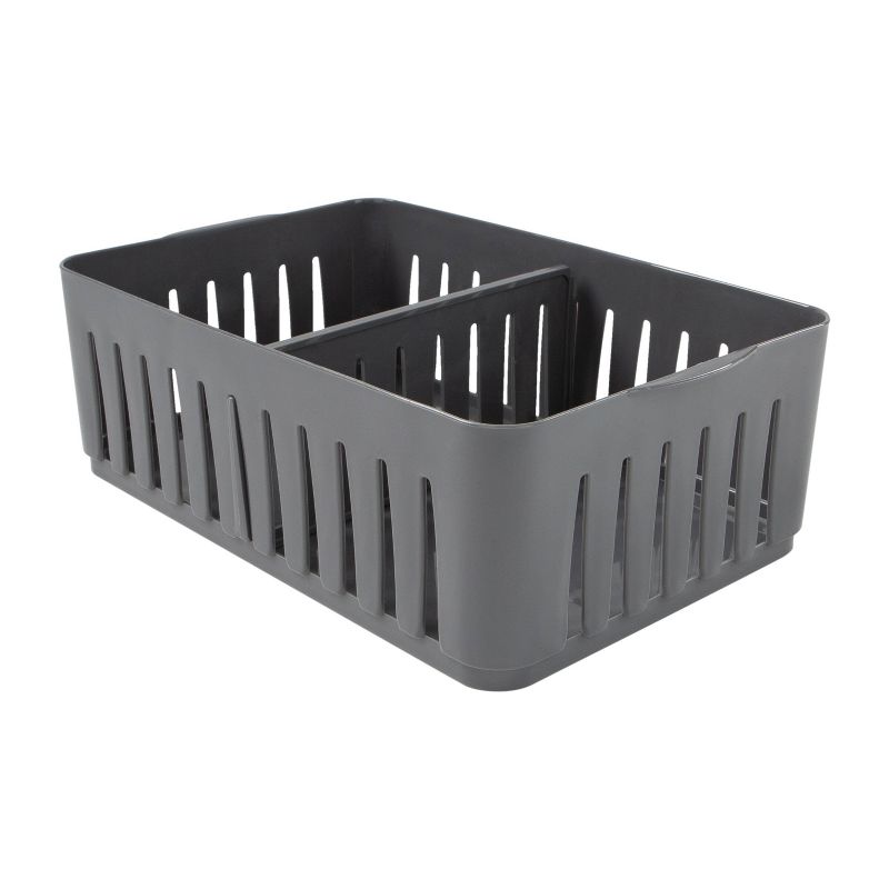 Simplify Stackable Organizer Bin with Adjustable Dividers Gray, 5 of 8