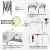 Ainfox 12ftx12ft Pop Up Canopy Tent with 4 Sidewalls One Push Tent Canopy with Wheeled Carry Bag, 8 Stakes and 4 Ropes - 3 of 4