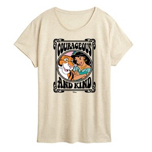 Women's - Disney Princess - Jasmine Rajah Courageous and Kind Short Sleeve Graphic T-Shirt - 1 of 4