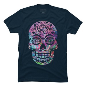 Men's Design By Humans Halloween Sugar Skull By honeytree T-Shirt - 1 of 4