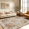 Entryway Runner Rug - Washable Vintage Low Pile Carpet, Non-Slip Lightweight Floor Mat for Kitchen, Bedroom & Bathroom - 4 of 4