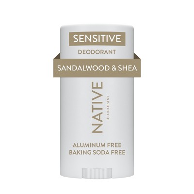 Native Sensitive Deodorant for Men & Women - Sandalwood & Shea - No Baking Soda - 2.65oz