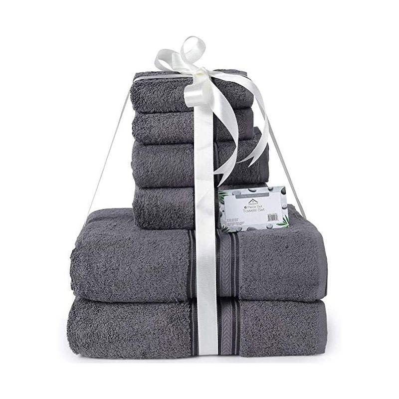 Noble House Ultra Soft 100% Cotton Extra Heavy & Absorbent Hotel & Spa Feel 6pc Bath Towel Set Bathroom 2 Bath Towels 2 Hand Towels 2 Washcloths, 2 of 6