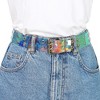 INSPIRE CHIC Women's Clear Grommet Transparent Pin Buckle Waist Belts - 4 of 4