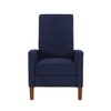 Fabric Push-Back Club Recliner with Rubberwood Legs and Contemporary Design - 2 of 4