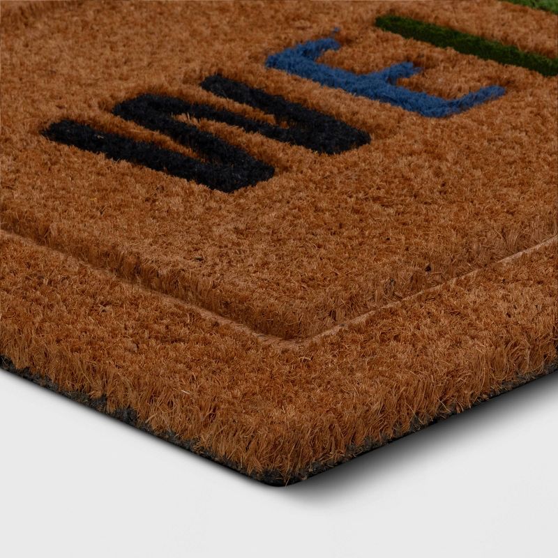 1&#39;6&#34;x2&#39;6&#34; &#39;Welcome&#39; Coir Doormat Multi/Natural - Threshold&#8482;, 4 of 6
