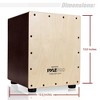 Pyle Stringed Jam Cajon Percussion Box - Compact & Portable, Adjustable Guitar Strings - Natural Wood Finish - 4 of 4