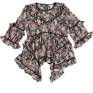 bar III Womens Ribbon Trim Knit Blouse - 1 of 2