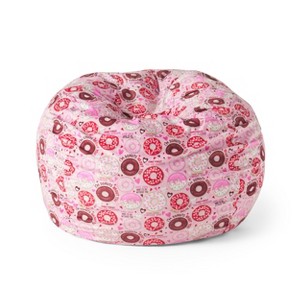 NicBex 3 Ft Rounded Bean Bag Chair with Removable Covers and Pink Donut Print for Living Room,Dining Room,Bedroom,Office - 1 of 4