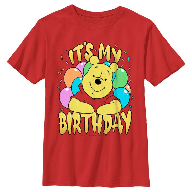 Boy's Winnie the Pooh It's My Birthday T-Shirt, 1 of 5