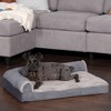 FurHaven Wave Fur & Velvet Deluxe Chaise Lounge Orthopedic Sofa-Style Dog Bed - 3 of 3