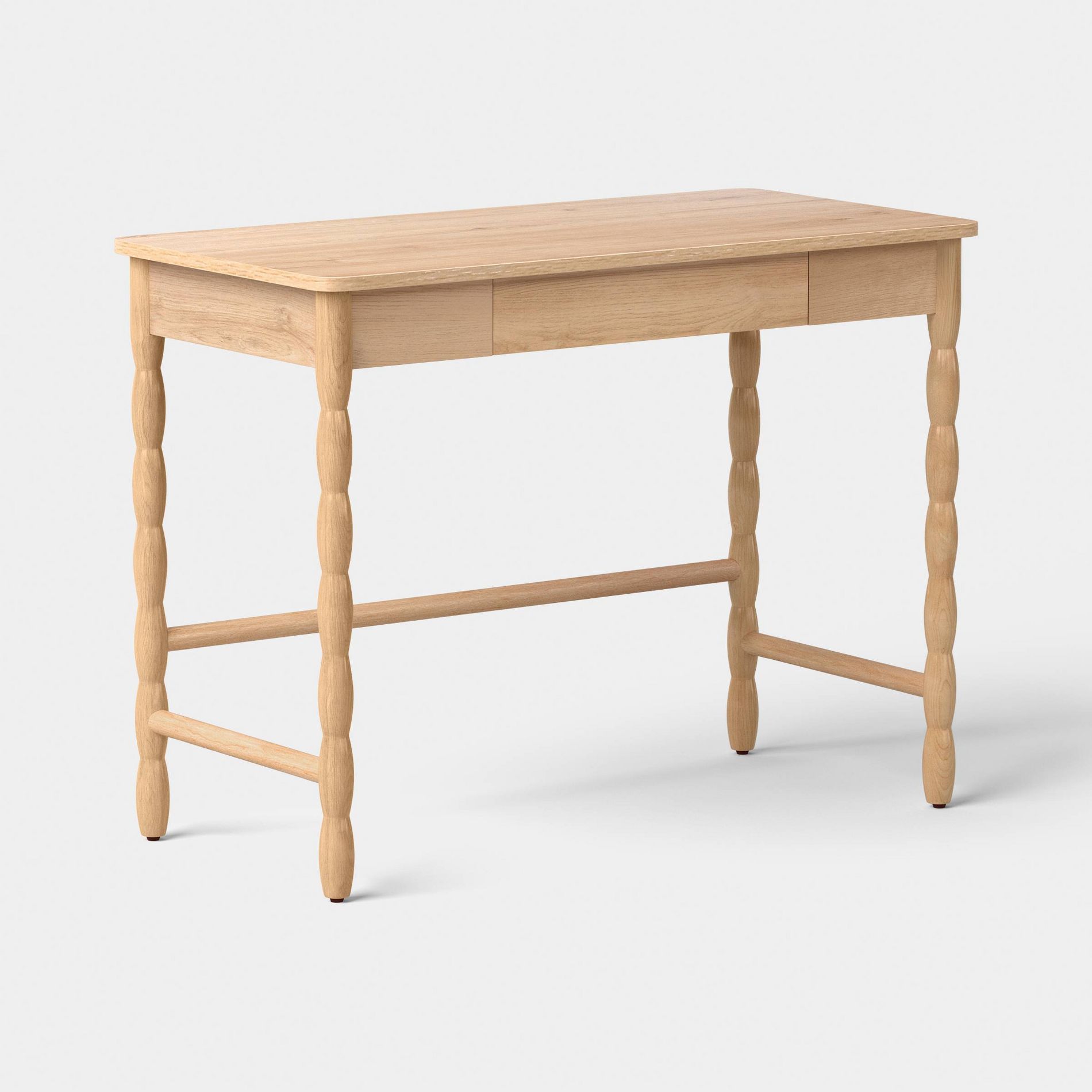 Bobbin Turned Wood Desk with One Drawer Natural - Room Essentials™