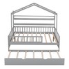 Wood House Bed with Twin Trundle Bed, Guardrails and Shelves-ModernLuxe - 4 of 4