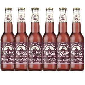 Henry Weinhard's Black Cherry Cream 6 Pack | 12oz Glass Bottles | Classic American Flavor | Premium Craft Soda - 1 of 1