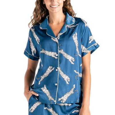 Hello Mello Womens Beauty Sleep Satin Pajama Top